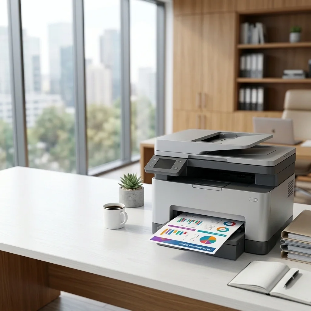Small business printer workspace