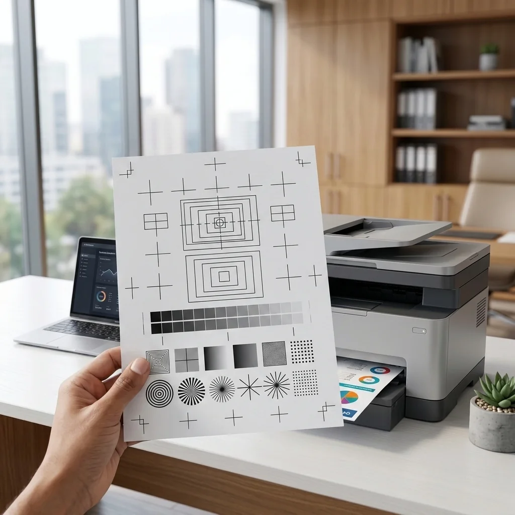 Checking a printer alignment sheet