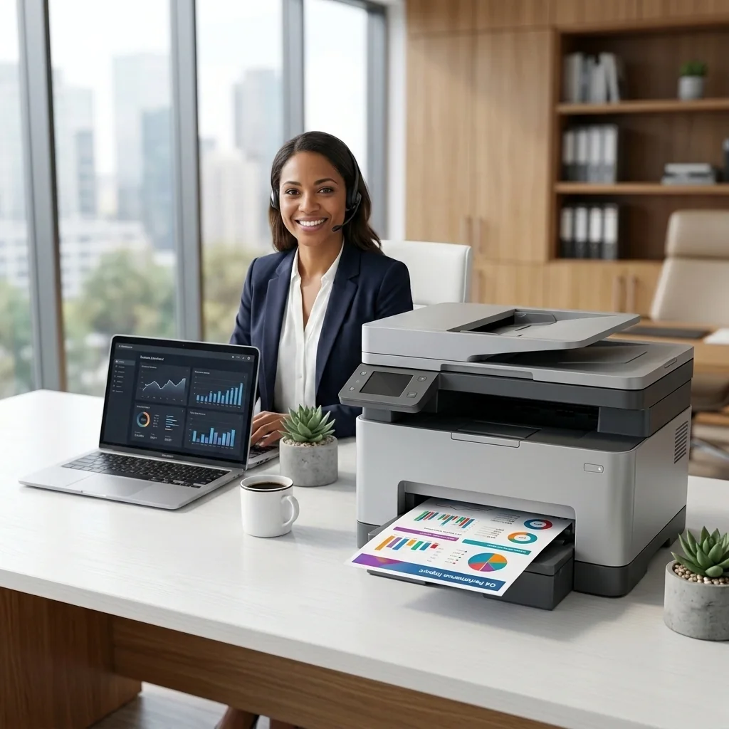 Modern customer support office