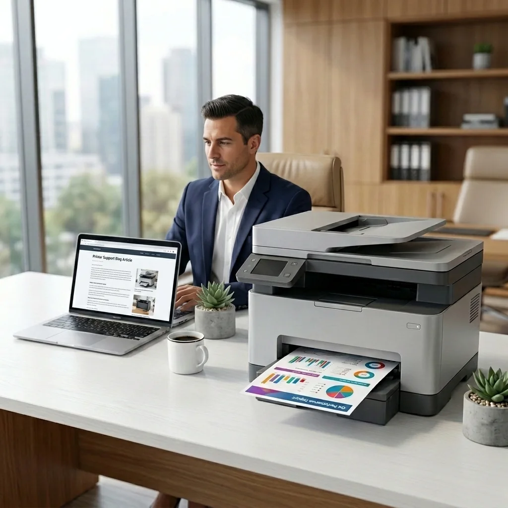 Reading an online printer setup article