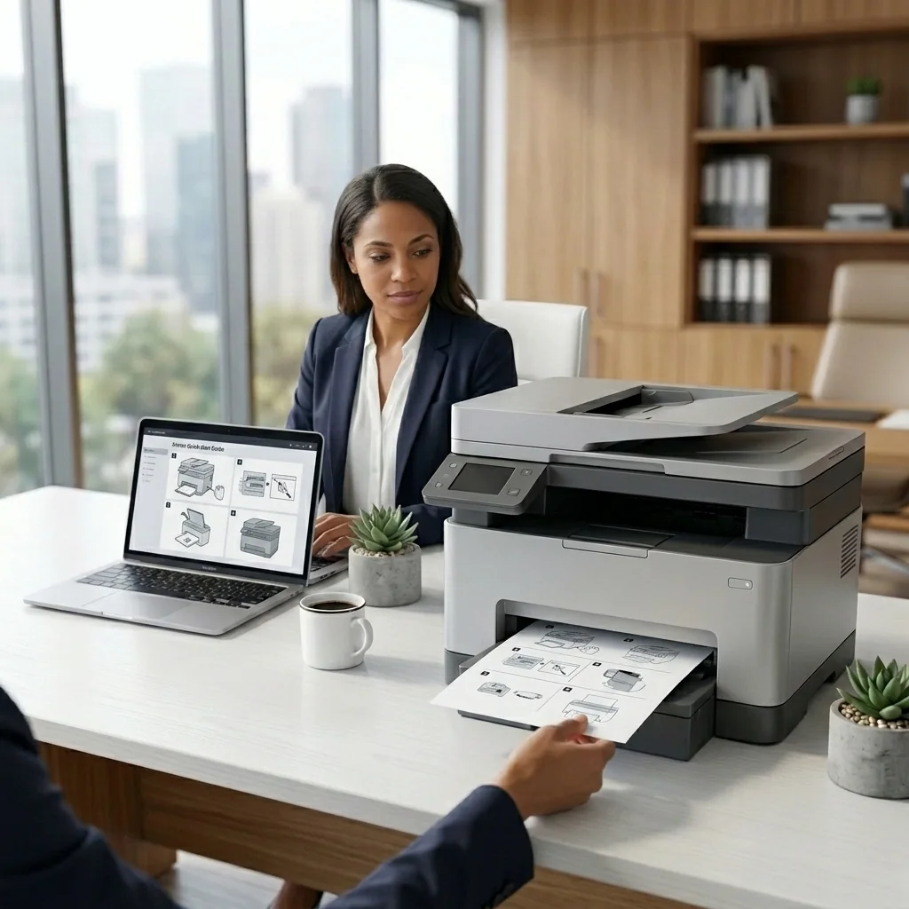 Following an online printer guide